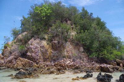 Low angle view of rocks