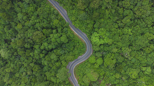 High angle view of road