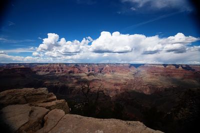 Scenic view of dramatic landscape against sky