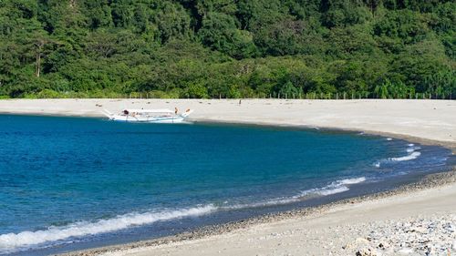 View of tourists on beach