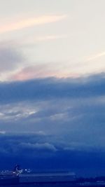 Scenic view of sea against sky at sunset