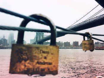 Bridge over river in city