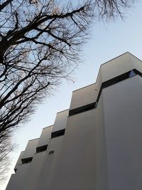 Low angle view of modern building against sky