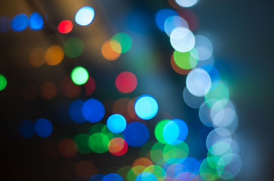 Defocused image of illuminated lights