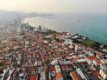 Aerial view of georgetown city, penang