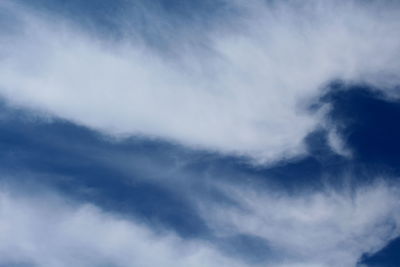 Low angle view of clouds in sky