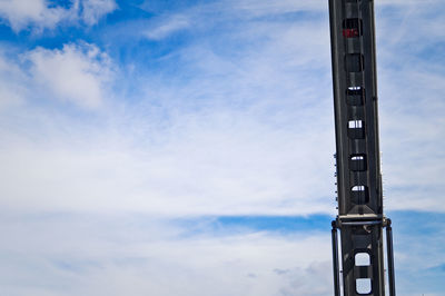 Extreme close-up of arm of high-lift crane