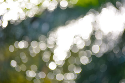 Defocused image of lights