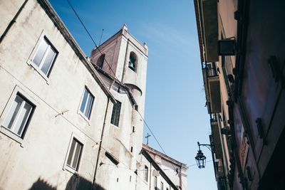 Low angle view of residential buildings against sky