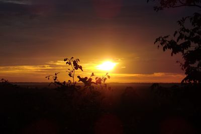 Scenic view of sunset over landscape