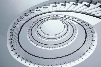 Low angle view of spiral staircase