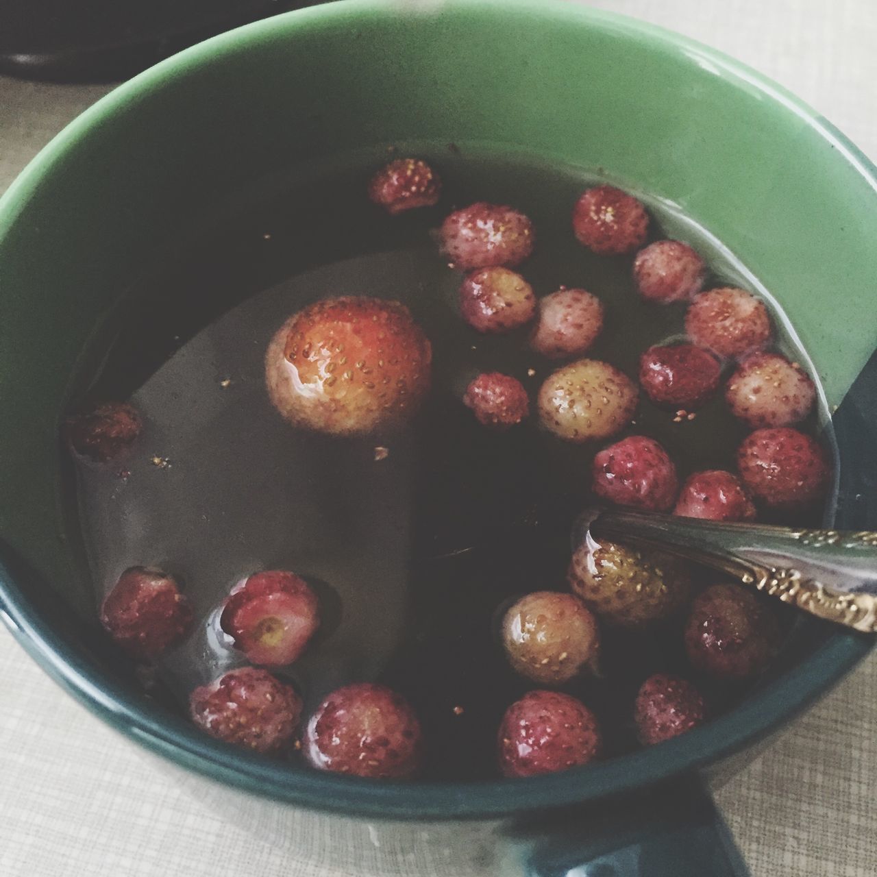 food and drink, food, freshness, fruit, healthy eating, indoors, red, strawberry, bowl, still life, close-up, berry fruit, plate, table, ready-to-eat, high angle view, raspberry, blueberry, sweet food, ripe