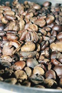 Full frame shot of roasted coffee beans