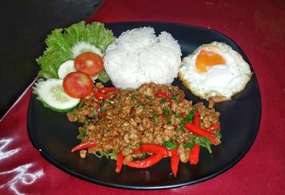 Close-up of salad in plate