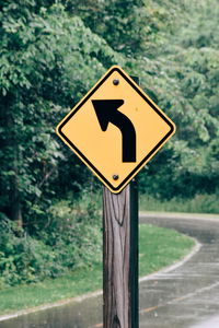 Close-up of road sign