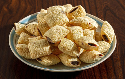 Close-up of food in bowl on table