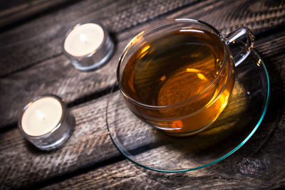 Close-up of tea on table