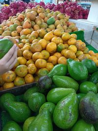 Full frame shot of fruits for sale at market stall