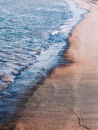 High angle view of beach