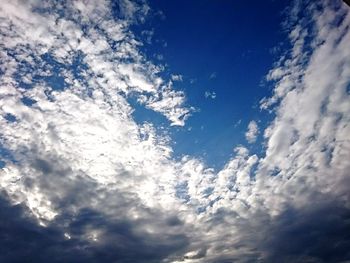 Low angle view of cloudy sky