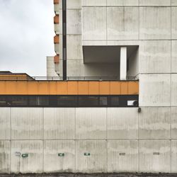 Low angle view of modern building against sky