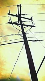 Low angle view of power lines