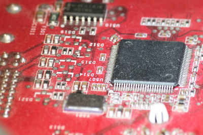 Full frame shot of red keyboard