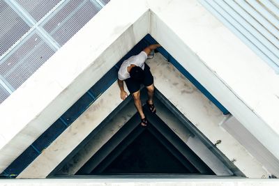Full length of woman standing in pond