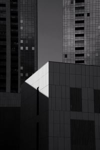 Low angle view of modern building against sky