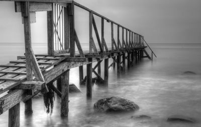 View of pier in sea