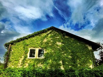 Low angle view of built structure against sky