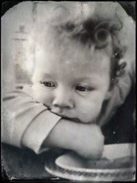 Close-up portrait of cute baby