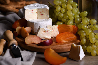 Close-up of food on table