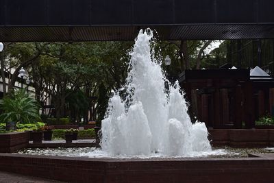 Water fountain in swimming pool