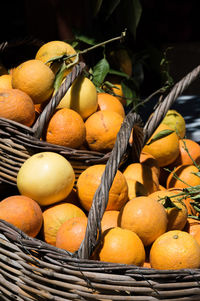 Close-up of fruits in basket