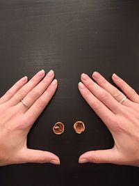 Close-up of cropped hand