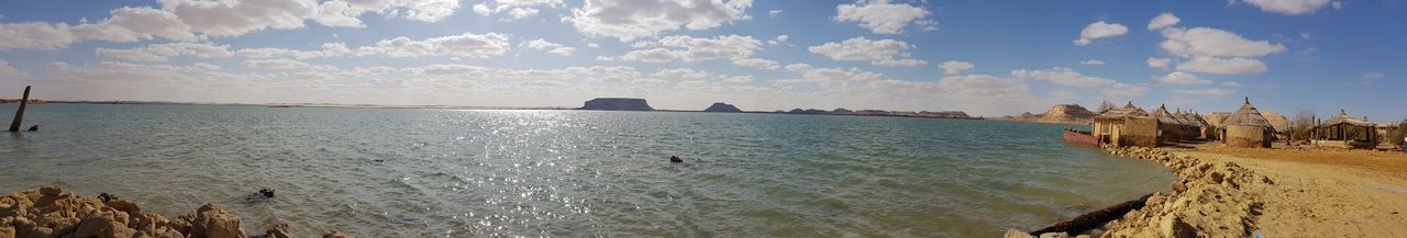 Panoramic view of sea against sky