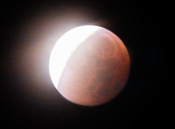 Close-up of illuminated moon against sky at night