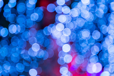 Defocused image of illuminated lights