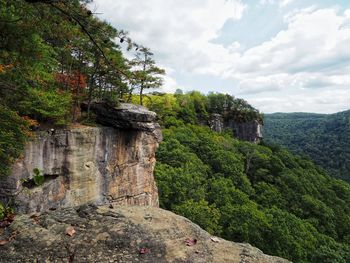 Scenic view of land against sky