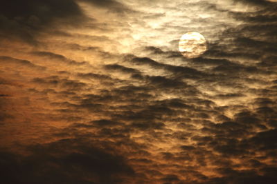 Low angle view of cloudy sky