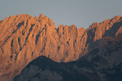 Scenic view of rocky mountains against sky