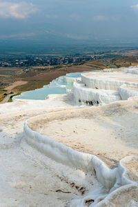 Pamukkale travertine pool in turkey