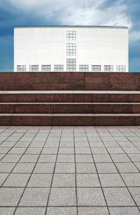 View of building against cloudy sky