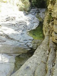 River flowing through rocks