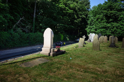 View of cemetery