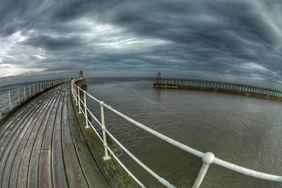 Scenic view of bridge against sky