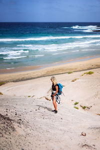 Full length of person on beach