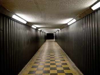 Empty corridor of building