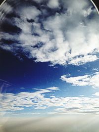 Low angle view of cloudy sky